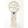 Beaded Ecru Color Macrame Tree of Life Wall Decoration