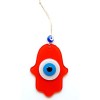 Orange Fatma Ana Blessing Hand Glass Wall Decoration with Evil Eye Beads Orange Fatma Ana Blessing Hand Glass Wall Decoration with Evil Eye Beads
