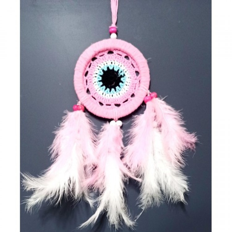 Pink Dream Catcher Pink and White Feathered Dream Catcher Handmade Wall Decoration Pink Dream Catcher Pink and White Feathered Dream Catcher Handmade Wall Decoration