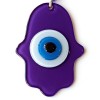 Evil Eye Beaded Purple Fatma Ana Blessing Hand Glass Wall Decoration Evil Eye Beaded Purple Fatma Ana Blessing Hand Glass Wall Decoration