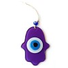 Evil Eye Beaded Purple Fatma Ana Blessing Hand Glass Wall Decoration Evil Eye Beaded Purple Fatma Ana Blessing Hand Glass Wall Decoration