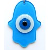 Nazar Beaded Baby Blue Fatma Ana Blessing Hand Glass Wall Decoration