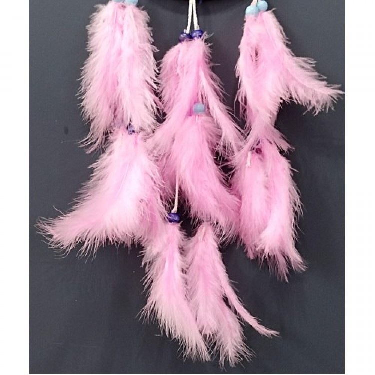 Pink Feathered Dream Catcher Handmade Dream Catcher Wall Decoration