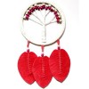 Pomegranate Flower Color Leafy Tree of Life Macrame Wall Decoration