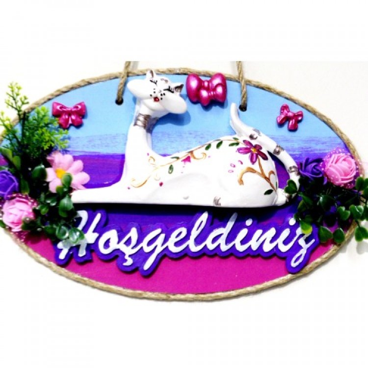 Colorful Door Decoration with Hand-Painted Cat Design and Colorful Door Decoration with Hand-Painted Cat Design and