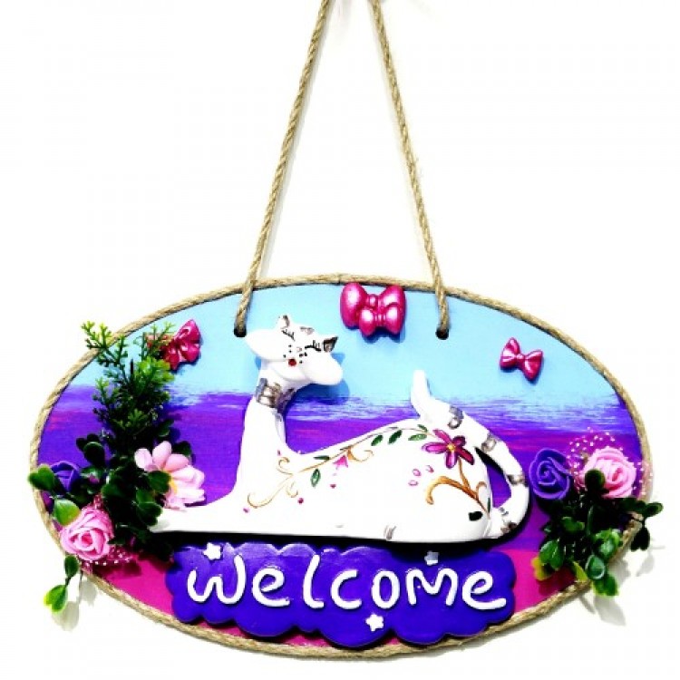 Handmade Door Decoration with Cat Figure and 