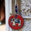 Red Prosperity-Bringing Elephant Evil Eye Beaded Wall Decoration Glass Wall Decor