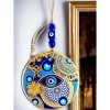 Çini Gold Desen Nazar Boncuklu Gözlü Duvar Süsü Çini Gold Desen Nazar Boncuklu Gözlü Duvar Süsü