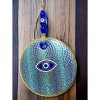 Embroidered Geometric Nazar Beaded Glass Wall Decoration Embroidered Geometric Nazar Beaded Glass Wall Decoration