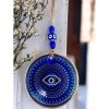 Blue Glass Nazar Bead Eye Motif Wall Decoration Blue and Yellow Wall Decoration Blue Glass Nazar Bead Eye Motif Wall Decoration Blue and Yellow Wall Decoration