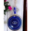 Blue Glass Nazar Bead Eye Motif Wall Decoration Blue and Yellow Wall Decoration Blue Glass Nazar Bead Eye Motif Wall Decoration Blue and Yellow Wall Decoration