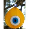 Blue Nazar Bead Transparent Honey-Colored Nazar Bead Teardrop Pattern Handmade Wall Decoration
