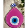 Orta Boy Pembe Damla Desen Nazar Boncuklu Duvar Dekoru Cam Duvar Süsü Orta Boy Pembe Damla Desen Nazar Boncuklu Duvar Dekoru Cam Duvar Süsü