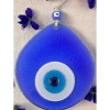 Transparent Blue Nazar Bead Drop Pattern Handmade Wall Decoration with Blue Nazar Beads