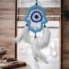 Turquoise Fatma Ana Eli Wall Decoration with Nazar Boncuğu Motif Handicraft Wall Decoration