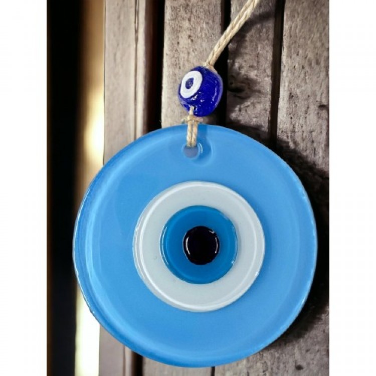 Mini Boy Baby Blue Nazar Bead Wall Decoration 10 cm Glass Wall Decoration