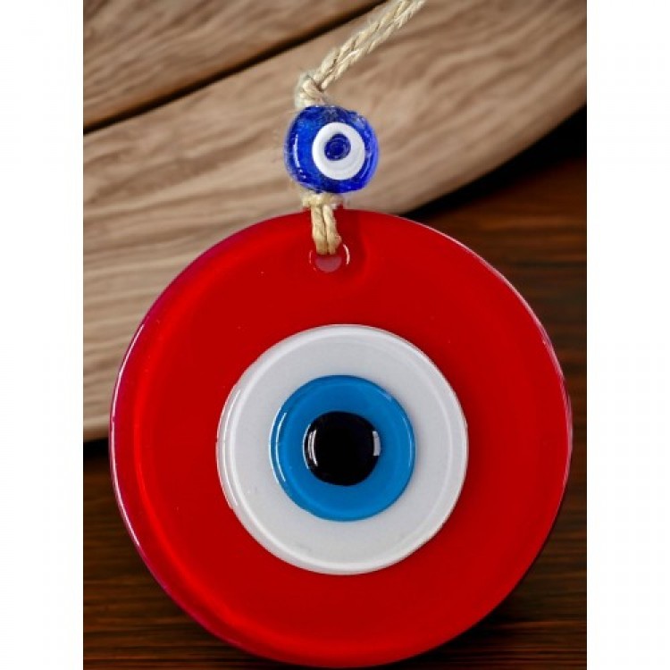 Mini Red Evil Eye Bead Wall Decoration 10 cm Glass Wall Decoration