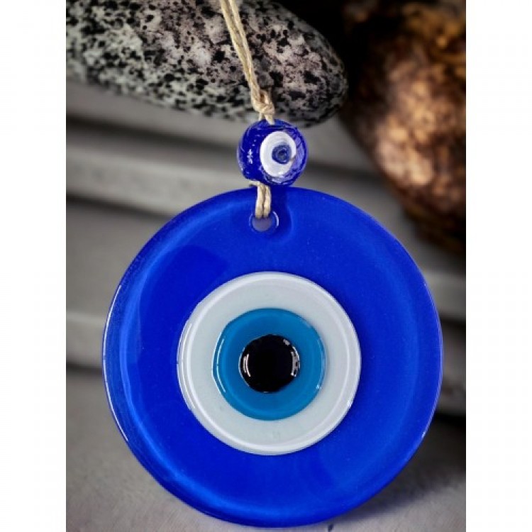 Blue Nazar Beaded Wall Decoration 10 cm Glass Wall Decoration Blue Nazar Beaded Wall Decoration 10 cm Glass Wall Decoration