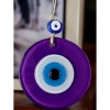 Mini Purple Nazar Bead Wall Decoration 10 cm Glass Wall Decoration