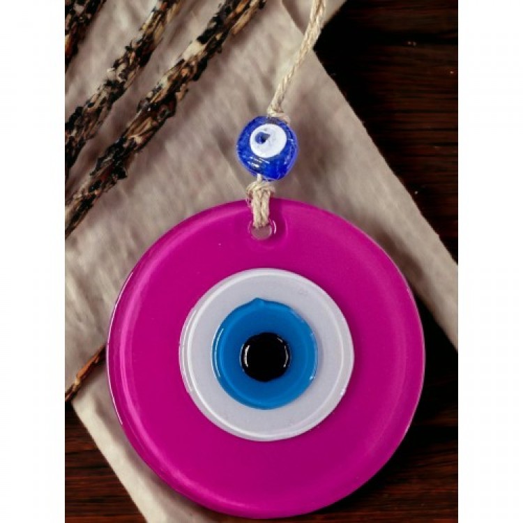 Pink Nazar Bead Wall Decoration 10 cm Glass Wall Decoration Pink Nazar Bead Wall Decoration 10 cm Glass Wall Decoration