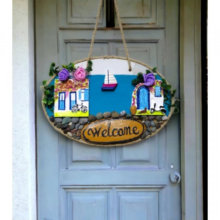 Sailor Welcome Hand-Painted Colorful Door Decoration