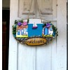 Sailor Welcome Hand-Painted Colorful Door Decoration