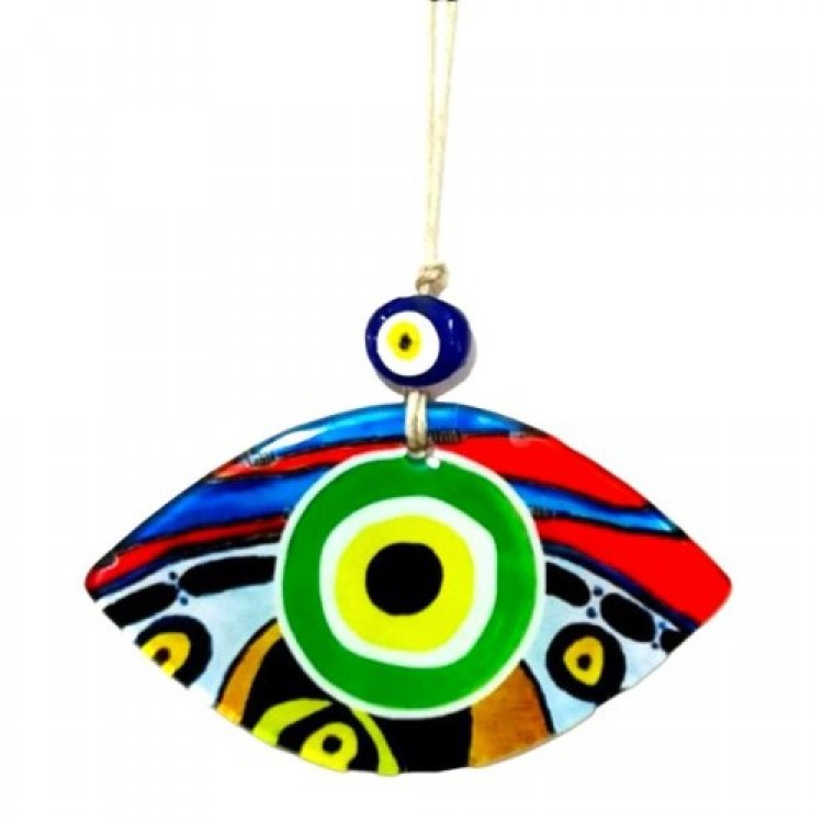 Yeşil Göz Modelli Füzyon Cam Duvar Dekorasyonu