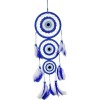 Three-Circle Bird Feather Blue Wall Decoration with Nazar Motif