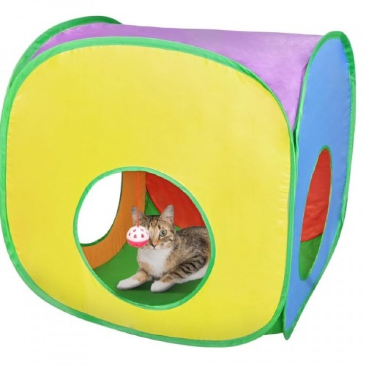 Cat Play Tunnel with Toy Balls