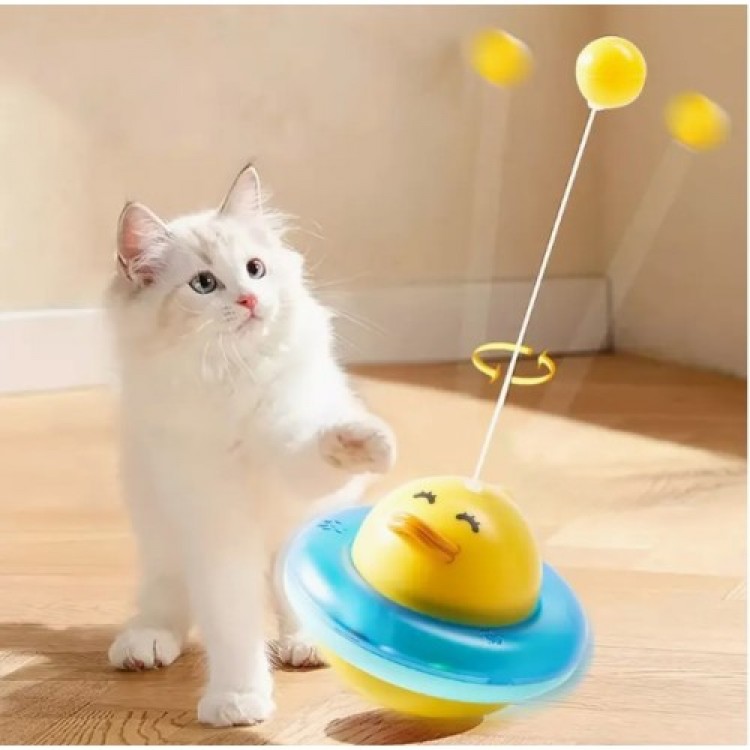 UFO Shaped Duck Cat Toy
