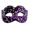 Purple Color Back Elastic Beaded Sequined Ball After Party Mask