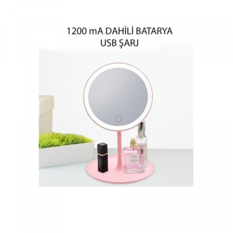 Touch-Adjustable Brightness Makeup Mirror