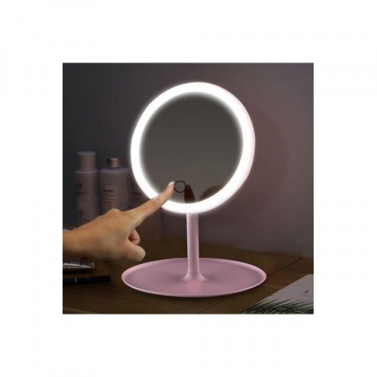 Touch-Adjustable Brightness Makeup Mirror