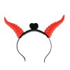 Red Color LED Lighted Curved Horn Crown