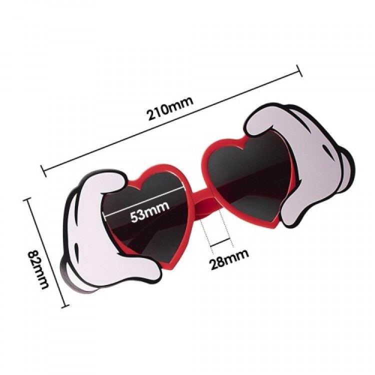 Red Heart-Shaped Hand-Shaped Party Glasses