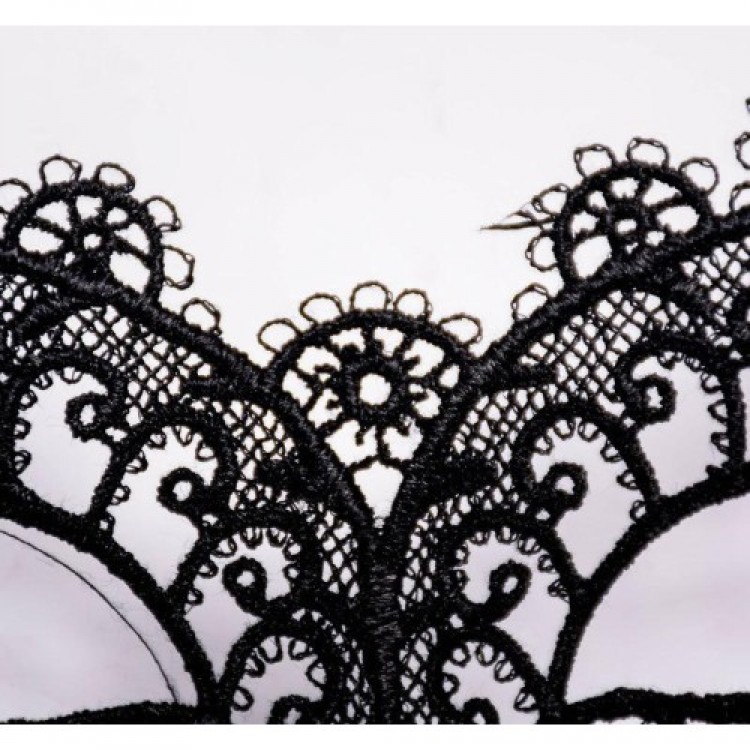 Black Lace Cut Prom Party Mask No. 10