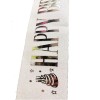 White Silver Happy Birthday Embroidered Belt