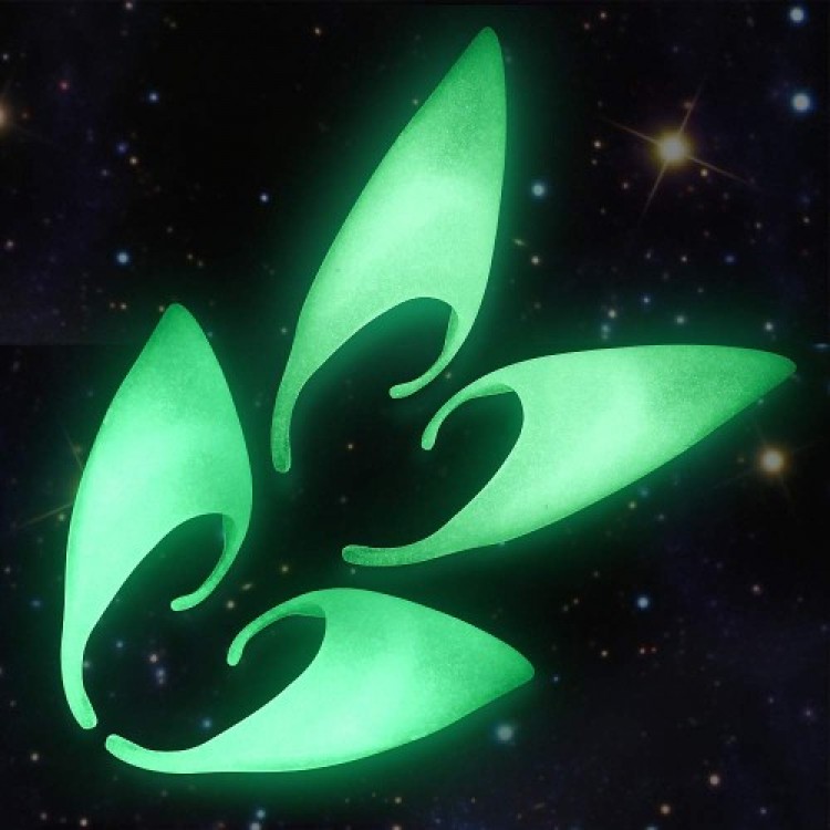 Glow-in-the-Dark Phosphorescent Latex Elf Ears 1 Pair