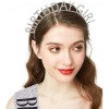 Silver Crystal Stone Birthday Girl Crown