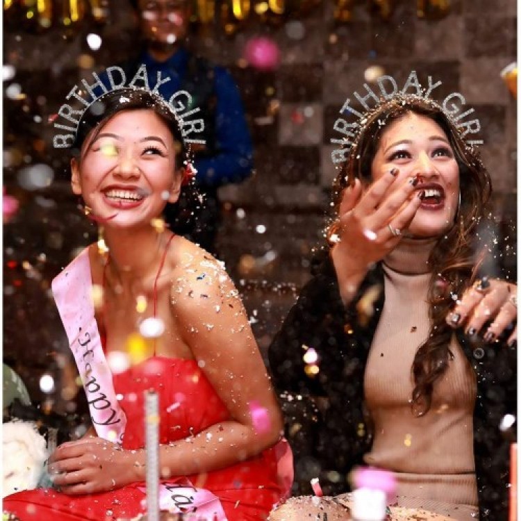 Silver Crystal Stone Birthday Girl Crown