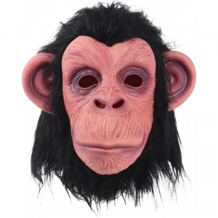 Black Haired Latex Chimpanzee Mask