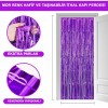Purple Extra Metallic Fringed Backdrop Curtain