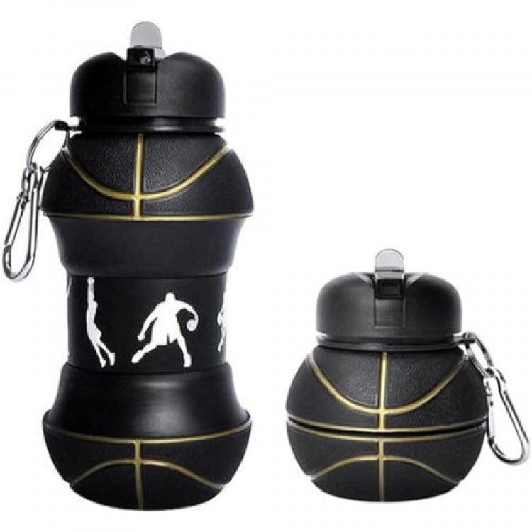 Basketball-Shaped Accordion Water Bottle