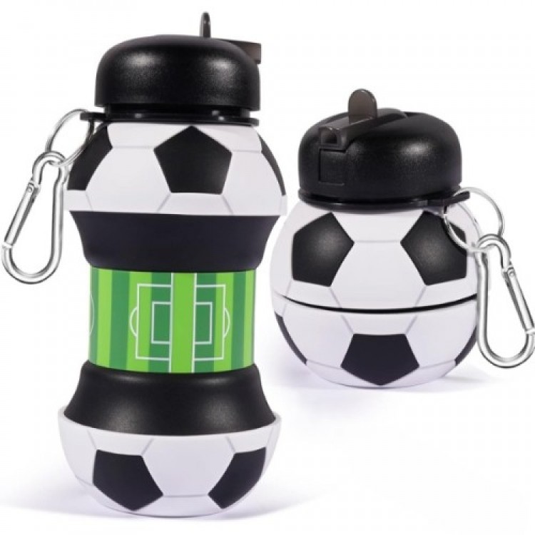 Soccer Ball Design Accordion Water Bottle
