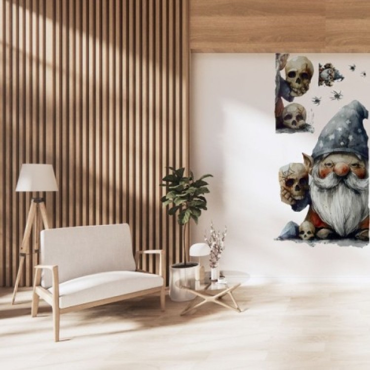 Gotik Cüce ve Kafatası Duvar Sticker Seti Gotik Cüce ve Kafatası Duvar Sticker Seti