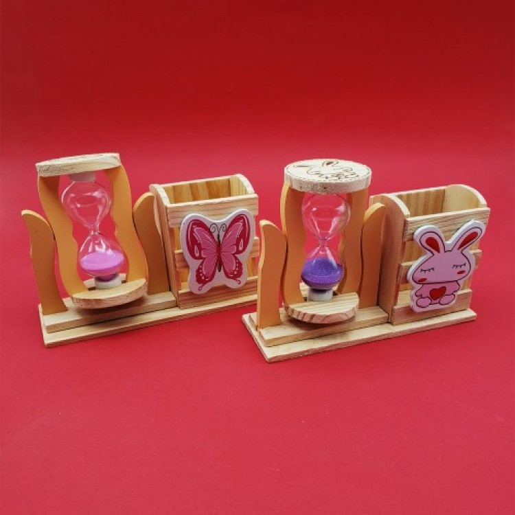 Kum Saati Kalemlik Kutulu Kum Saati Kalemlik Kutulu