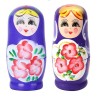 Traditional Decorative Wooden Matryoshka Set from Russia, 5 Pieces
