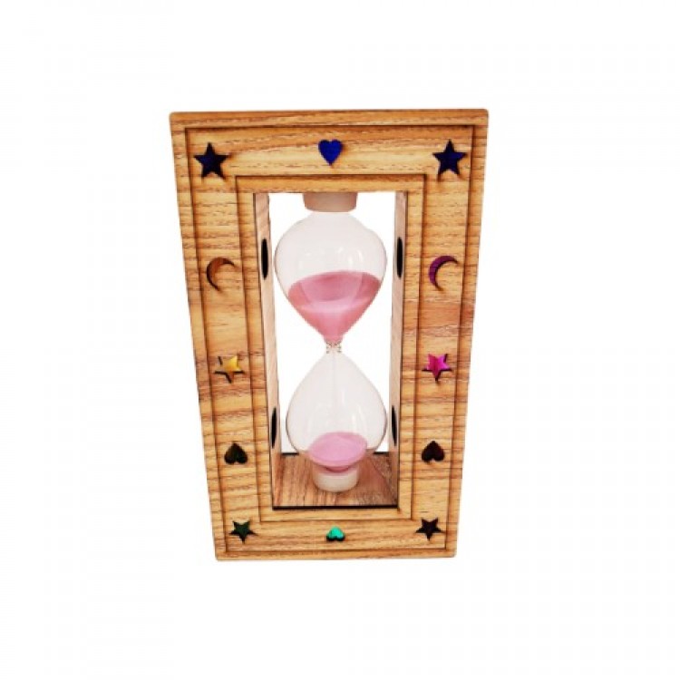 Wooden Illuminated Hourglass