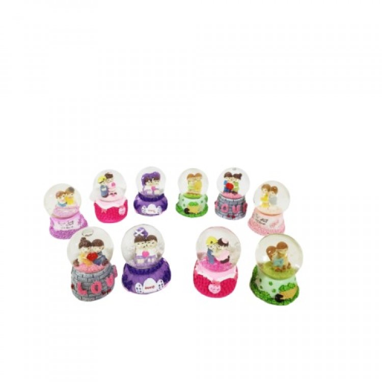 Dekoratif Mini Boy Sevgililer Kar Küresi Dekoratif Mini Boy Sevgililer Kar Küresi