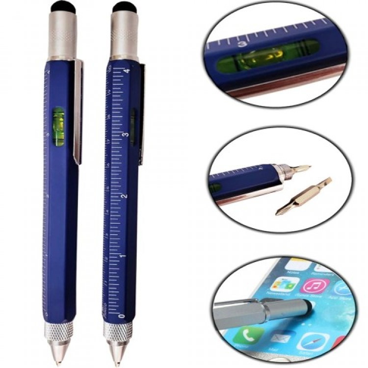 Ruler Screwdriver Water Level Interesting Touch Architect Blue Pen